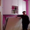 Steve Nickse with sideways Murphy bed